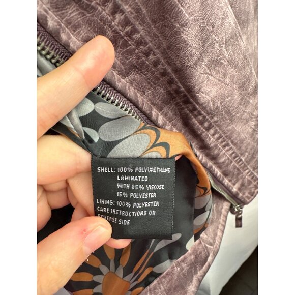 Women’s Montana Co. Large Suede Mauve Biker Jacket - Picture 7 of 7